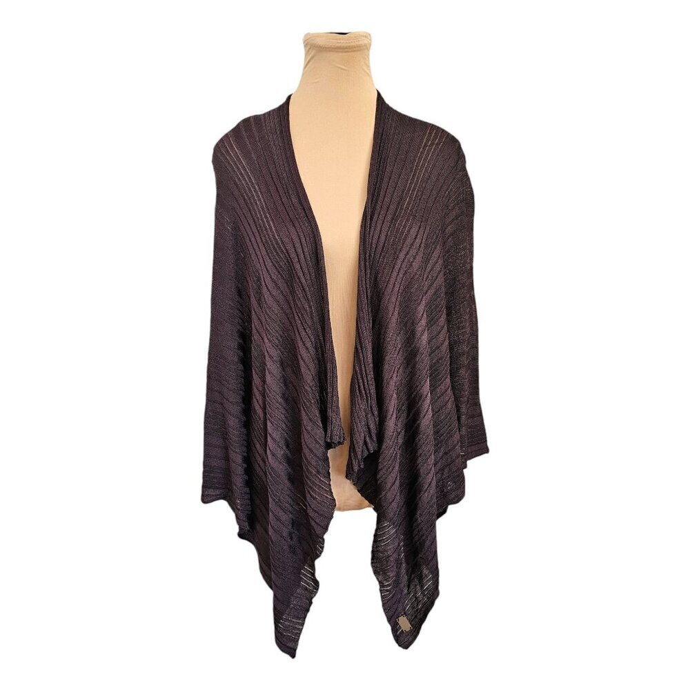 Jasper Conran Dark Brown Sparkle Metallic Cardigan Sz OS